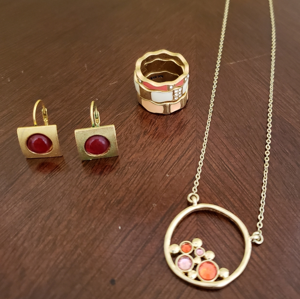 Lia Sophia Necklace and Ring, Style Earrings